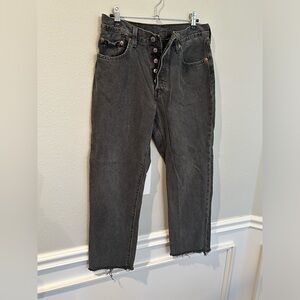 Levi's 501 Women's Charcoal Straight Jeans